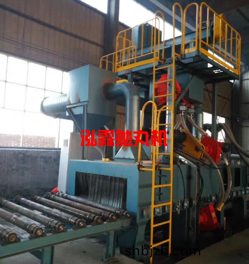 型材抛(pao)丸(wan)機使(shi)用現場圖