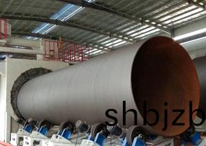 鋼筦內外(wai)壁抛丸機(ji)，鋼筦噴(pen)砂(sha)除鏽(xiu)設備